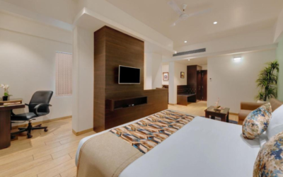 Deluxe- AC-Size-Beds–with-temple-view- Nandakam-Rest-House-Tirumala